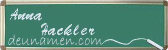 Anna Hackler Visitenkarte
